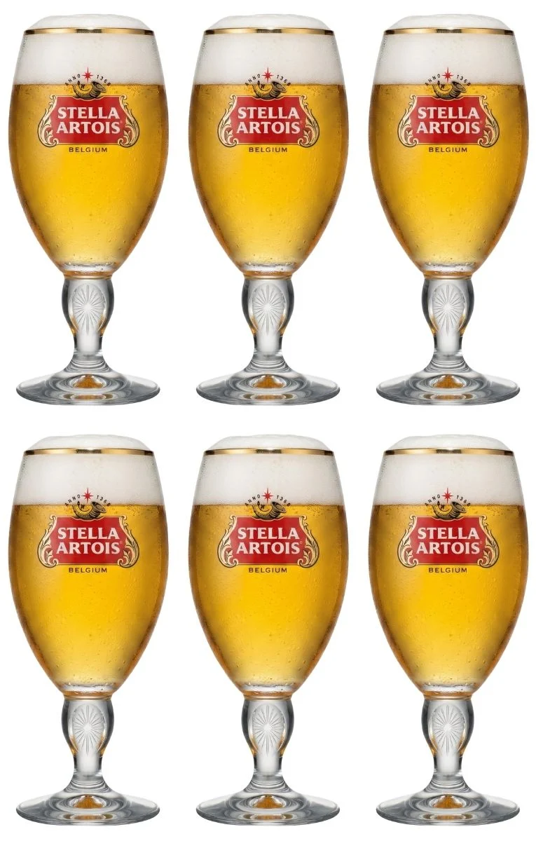 Stella Artois Biergläser - Chalice - 500 ml - 6 Stück