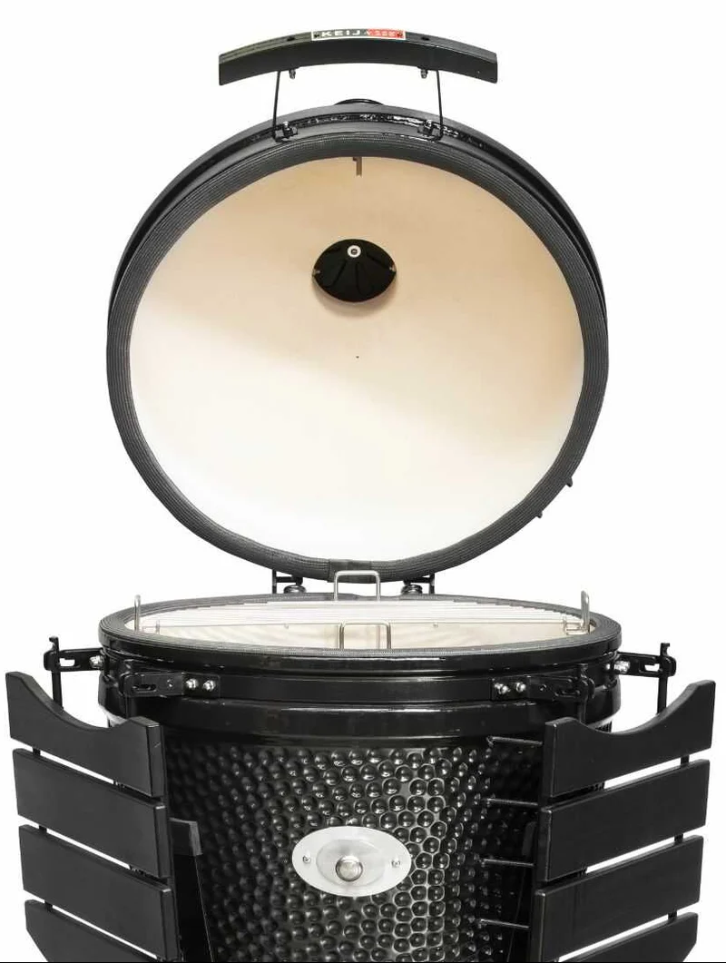 Keij Kamado Pro - Starterset Groß Schwarz - Kamado BBQ Grill Set