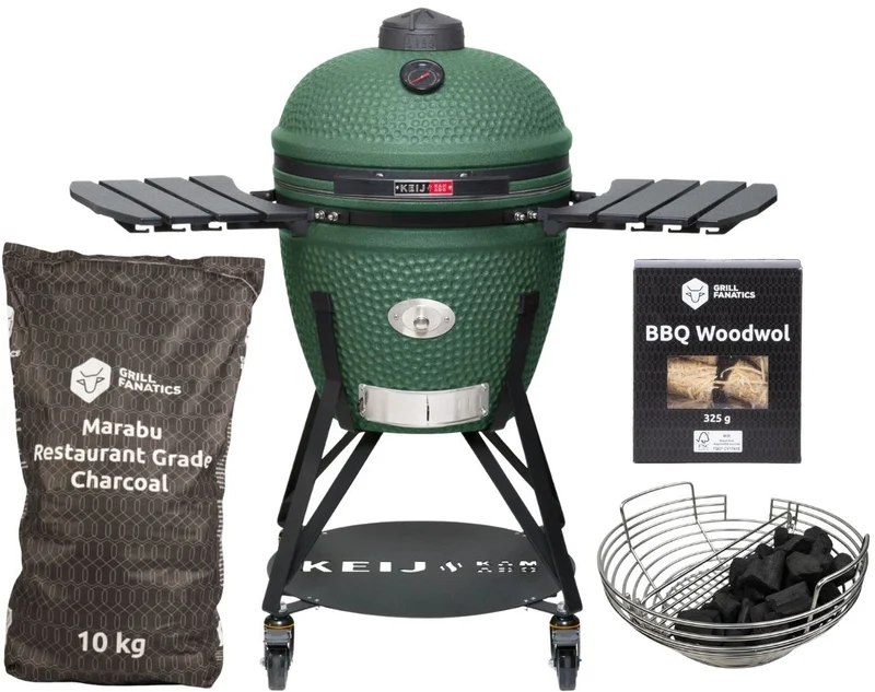 Keij Kamado Legend Keramik Large Grün - Kamado BBQ Starterset