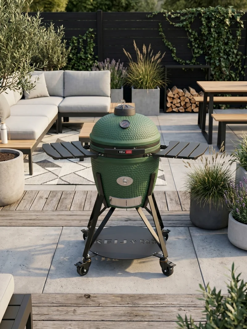 Keij Kamado Legend Keramik Large Grün - Kamado BBQ Starterset