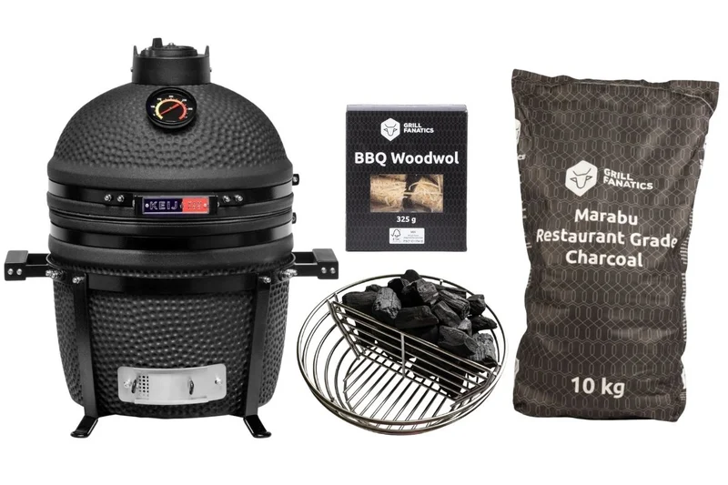 Keij Kamado Legend Compact Schwarz - Starterset - Grill