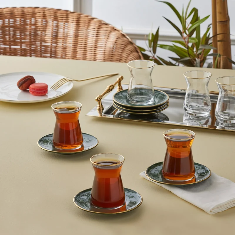 Karaca Retro 12 Teiliges Für 6 Personen Teetassen Set