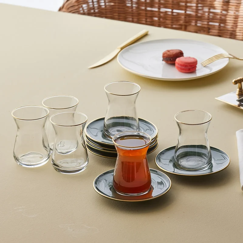 Karaca Retro 12 Teiliges Für 6 Personen Teetassen Set