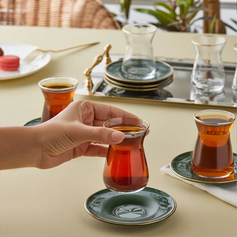 Karaca Retro 12 Teiliges Für 6 Personen Teetassen Set