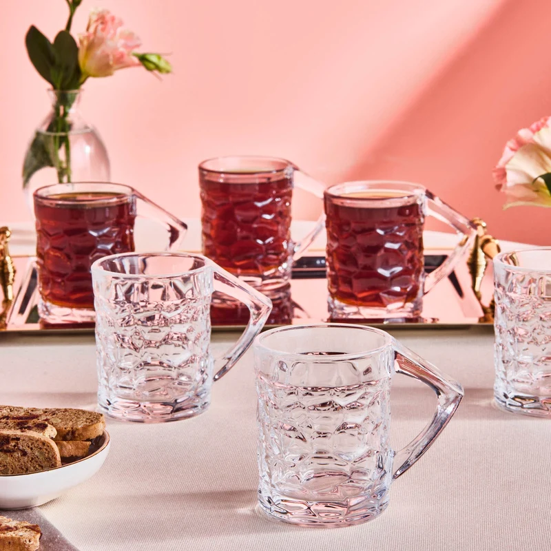 Karaca Defne 6-teiliges Teegläser-Set, 195 ml