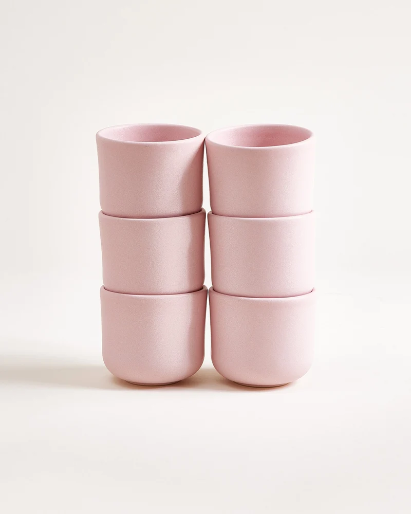 Sereno Becher klein rosa 6er-Set