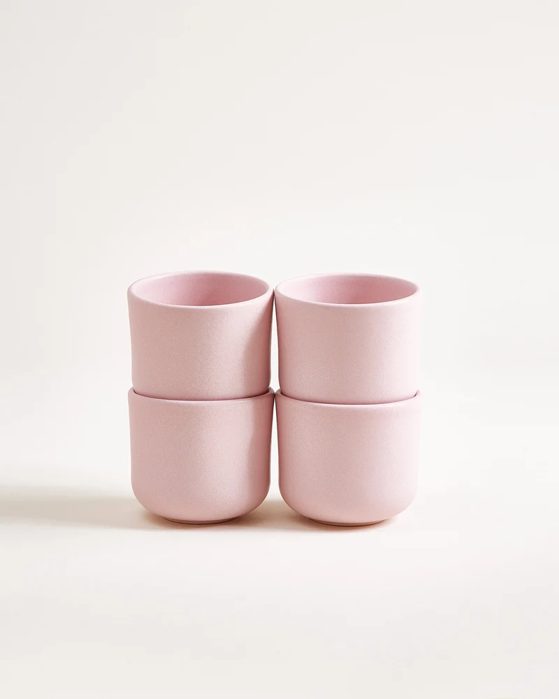 Sereno Becher klein rosa 4er-Set