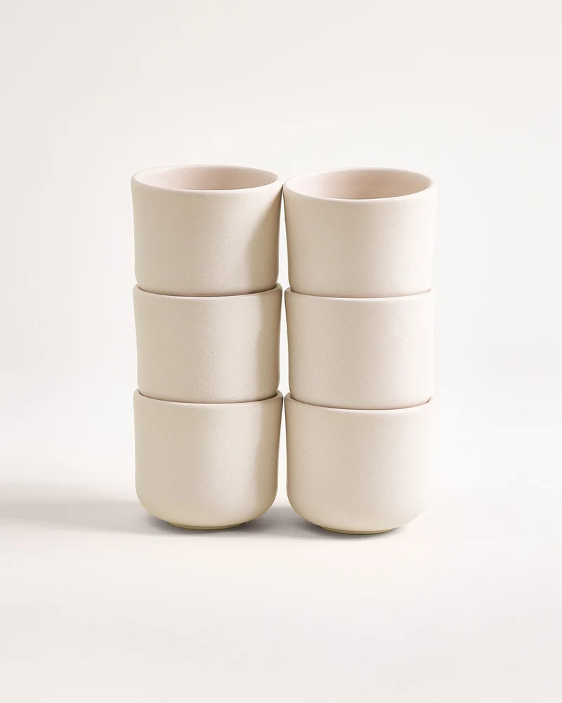 Sereno Becher klein sand 6er-Set