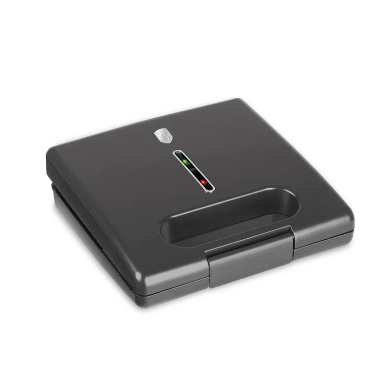 BerlingerHaus Sandwichmaker 3-in-1 Matt Anthrazit - Herausnehmbare Platten - Waffel & Grill - 780W