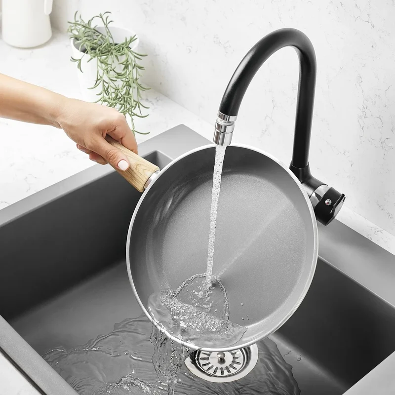 Karaca Swiss Crystal 28 cm Induktions Grillpfanne, Creamy