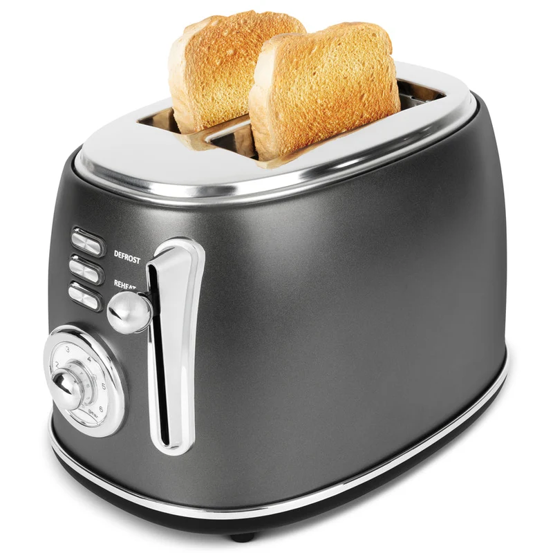 BerlingerHaus Toaster Mat Anthrazit - 2 Schlitze - 850 W