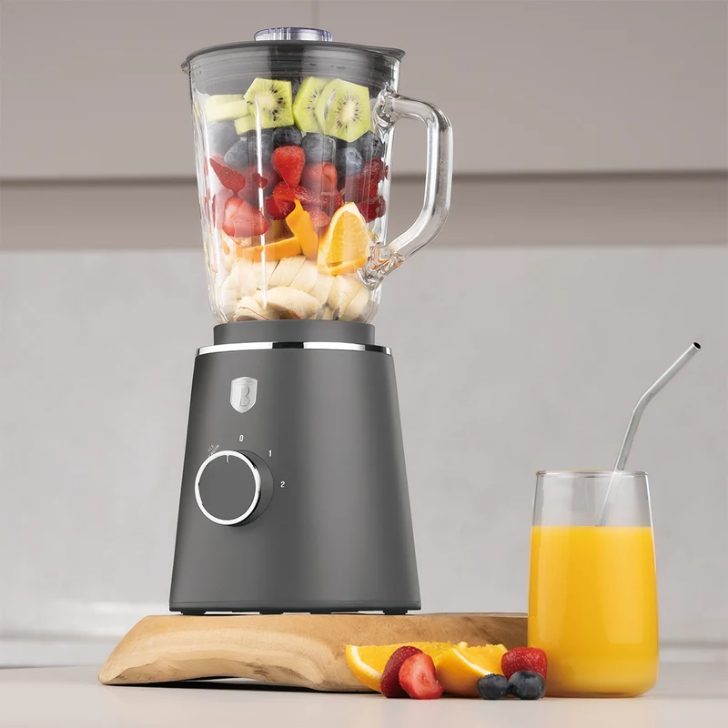 BerlingerHaus Standmixer Matt Anthrazit - Glaskrug - 1,5 Liter - 1000W