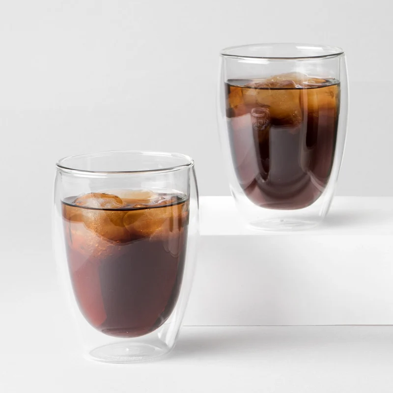 Bodum Doppeltwandige Kaffee- und Teegläser Pavina - Patentiertes Ventil - 350 ml - 6 Stück