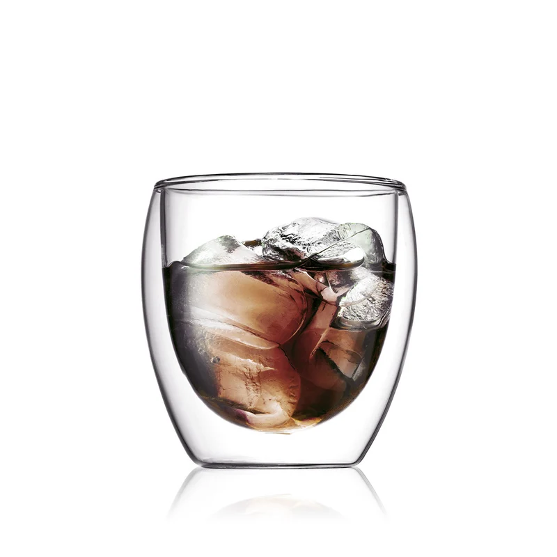 Bodum Doppeltwandige Kaffee- und Teegläser Pavina - Patentiertes Ventil - 250 ml - 6 Stück