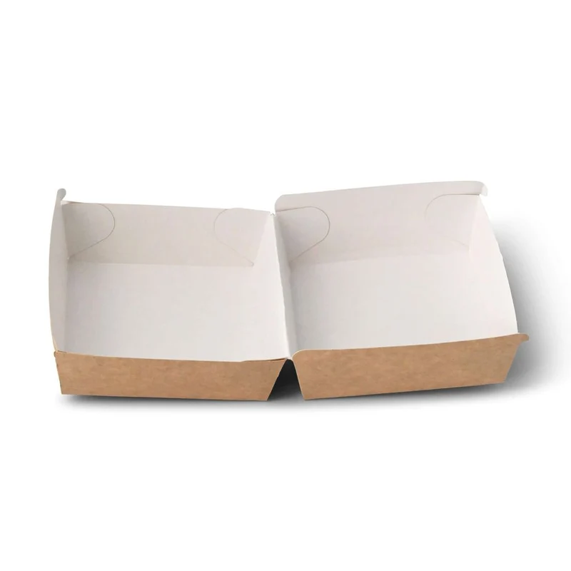 Burgerboxen braun/weiß Karton (versch. Größen)