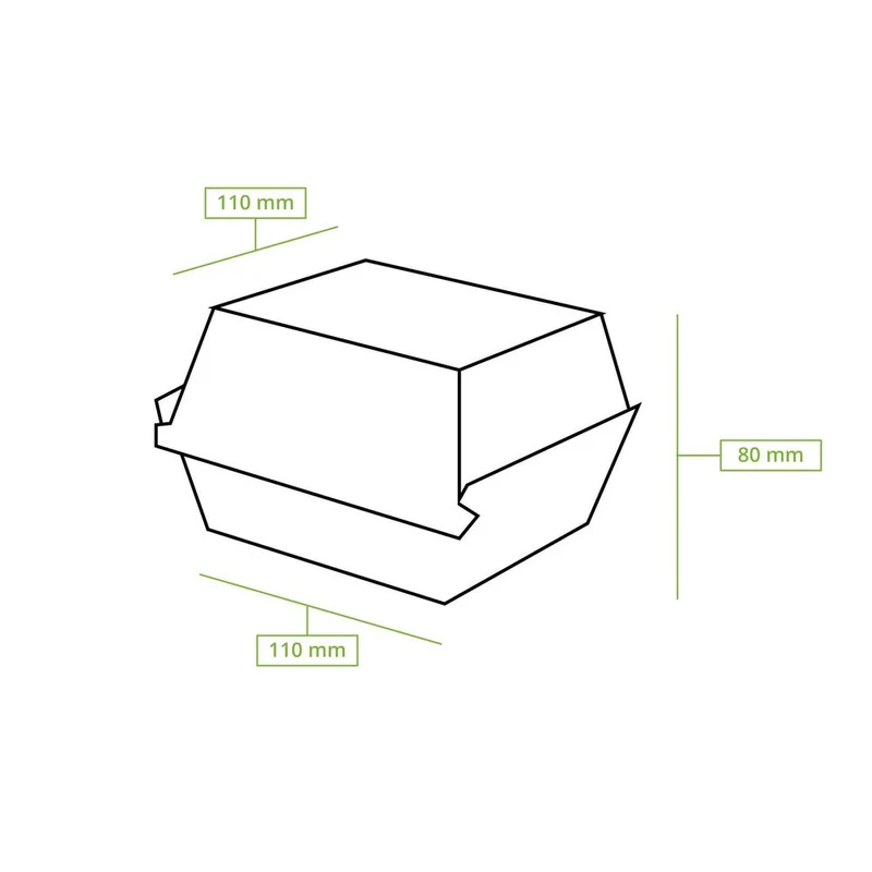 Burgerboxen braun/weiß Karton (versch. Größen)