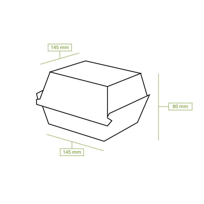 Burgerboxen braun/weiß Karton (versch. Größen)
