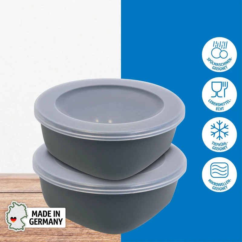 2er-Set Box mit transparentem Deckel CONNECT BOX 0,7