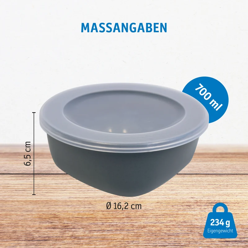 2er-Set Box mit transparentem Deckel CONNECT BOX 0,7