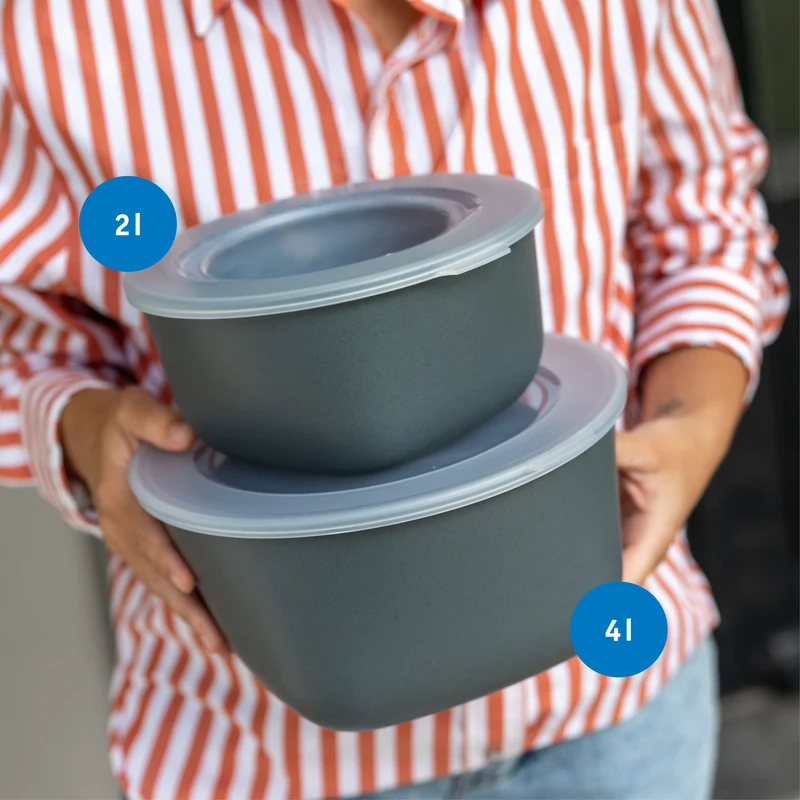 2er Set Box mit transparentem Deckel CONNECT BOX 4