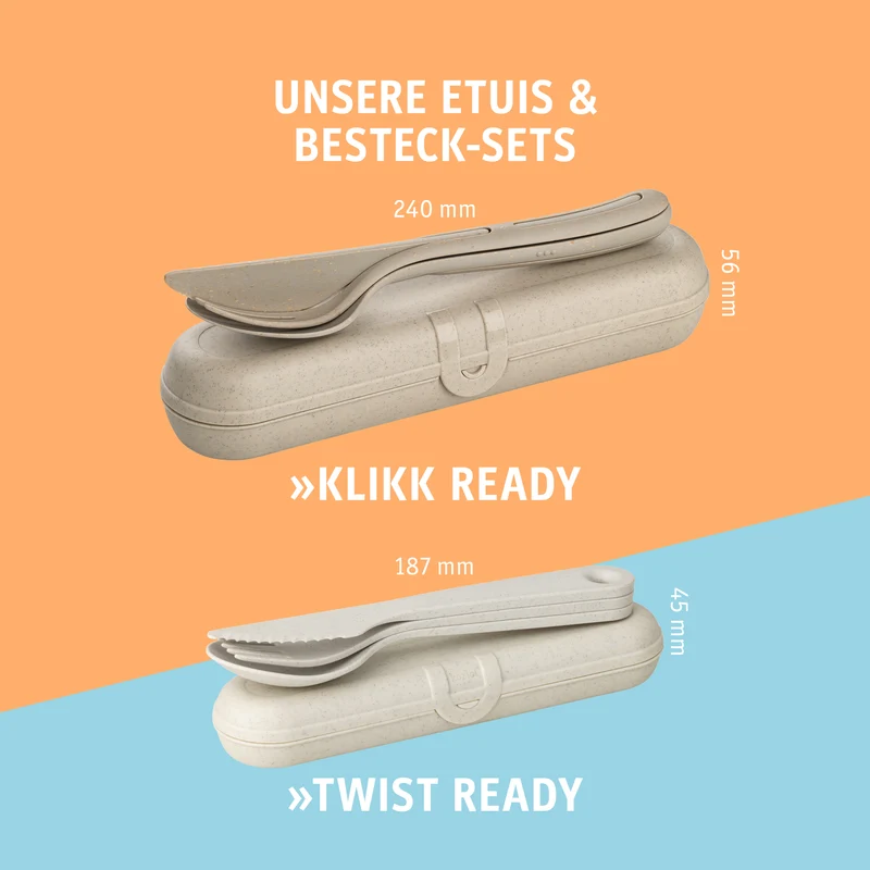 Besteck Etui + Besteckset 3 teilig TWIST READY