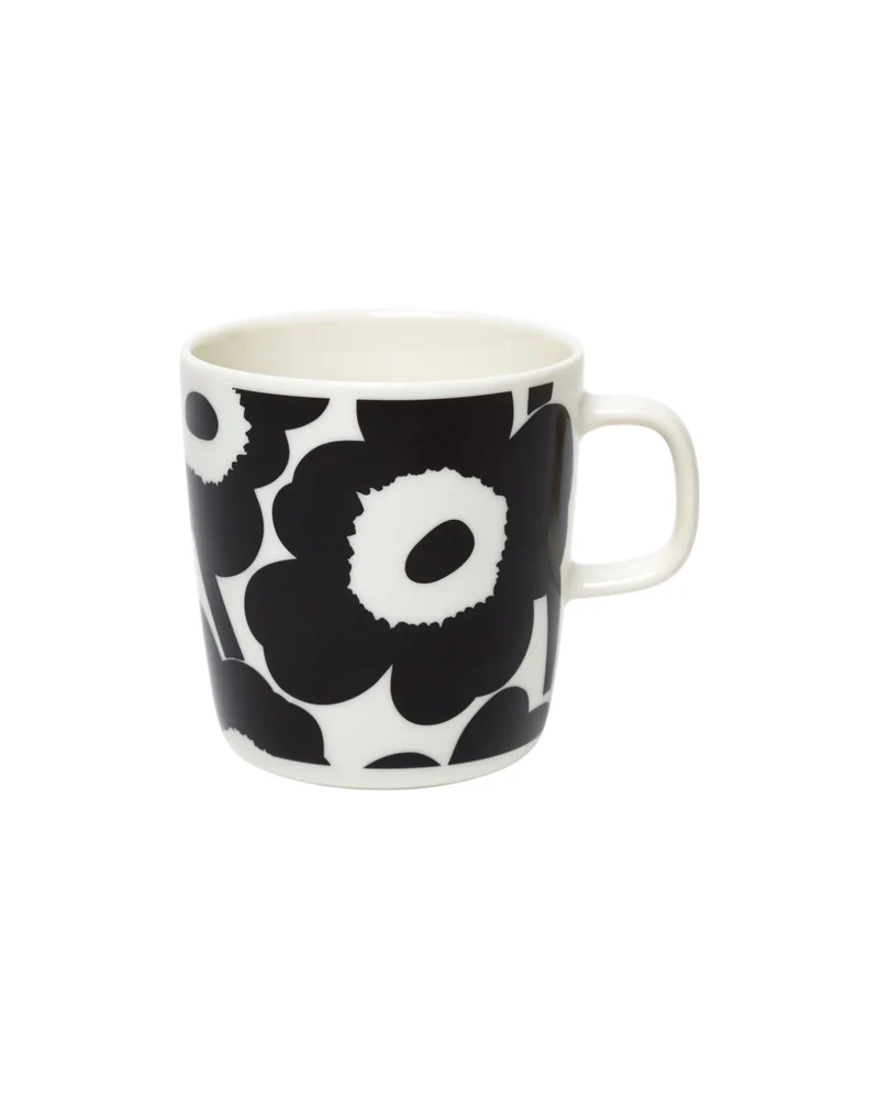 Tasse Unikko Schwarz/Weiß 400 ml
