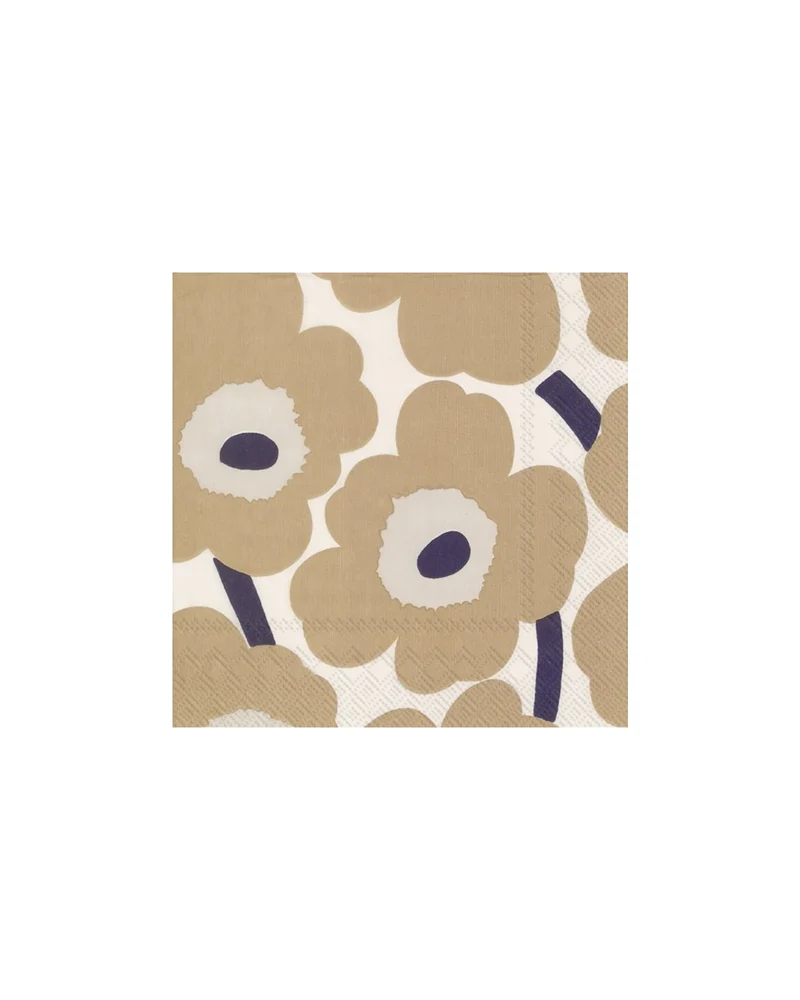 Unikko Creme Linen Lunch-Servietten