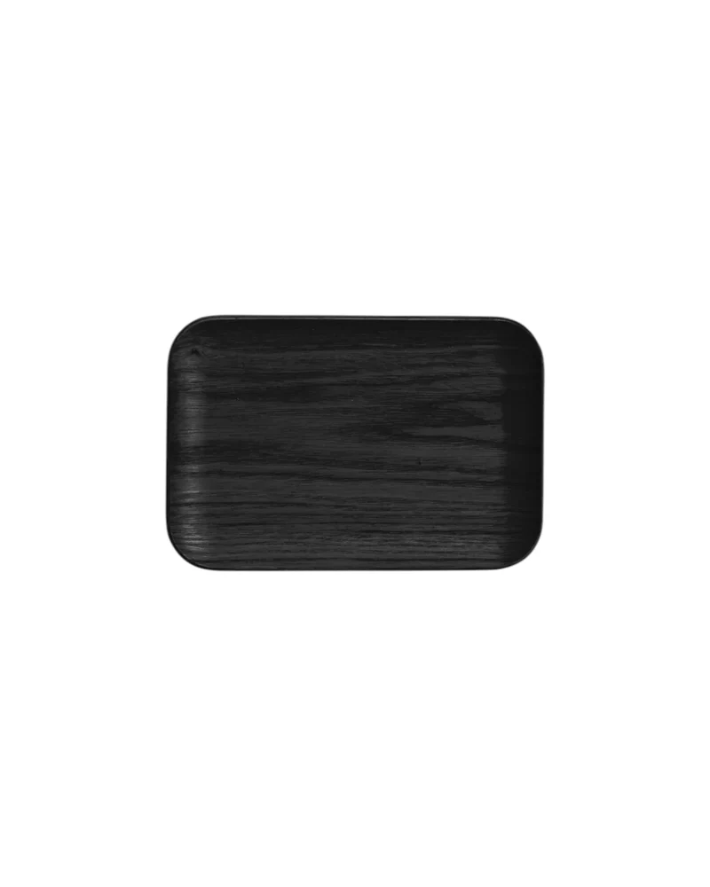 Hanna Holztablett aus Wengeholz schwarz 19 cm