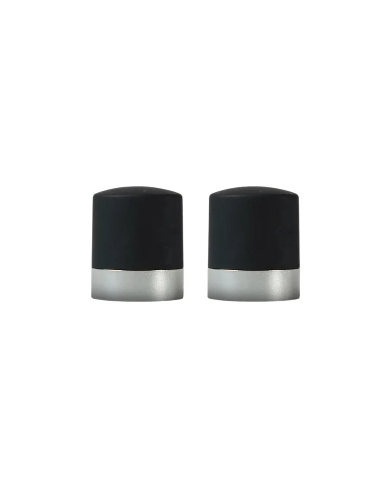 Axel Flaschenverschlüsse schwarz/silber 2er-Set