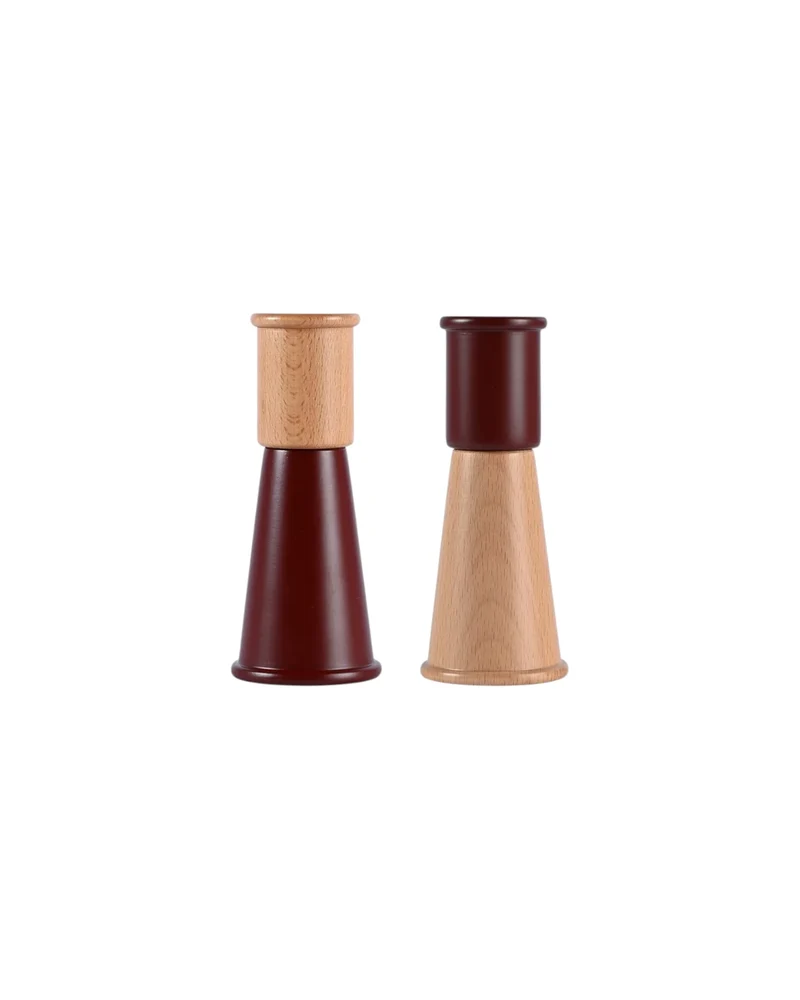 Gurken Salz- & Pfeffermühlen klein 2er-Set dark red/brown 15 cm
