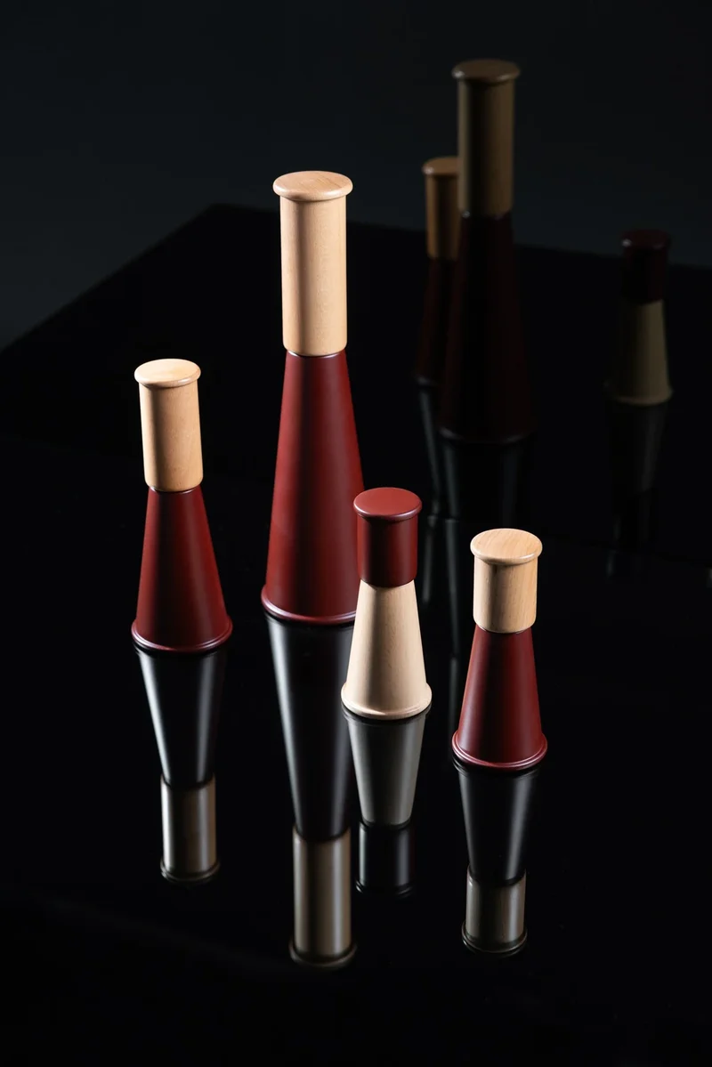 Gurken Salz- & Pfeffermühle groß dark rot/braun 32 cm