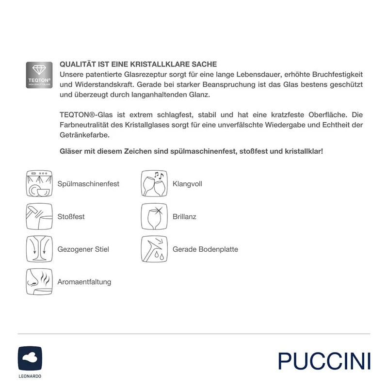 Trinkglas PUCCINI 310 ml 6er-Set