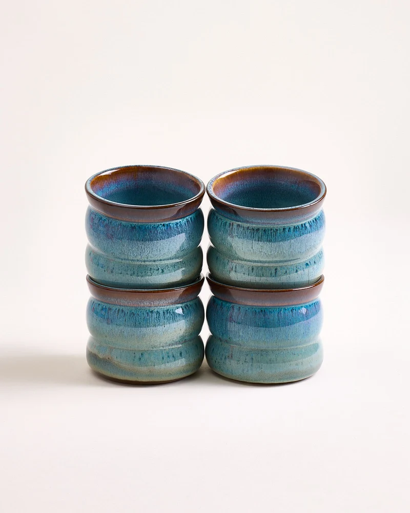 Madeira Becher klein bubble grünblau 4er-Set