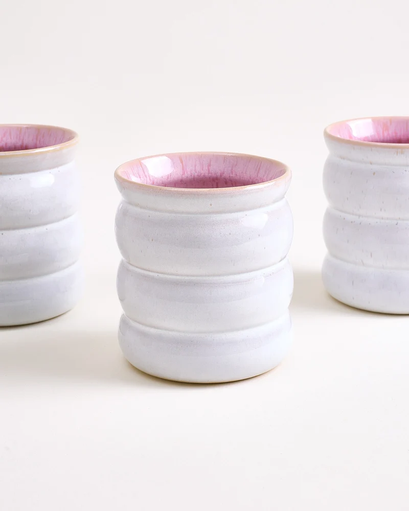 Areia Becher groß bubble rosé 4er-Set