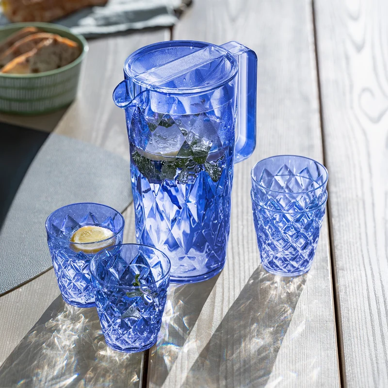 Kanne mit 4 Bechern CRYSTAL