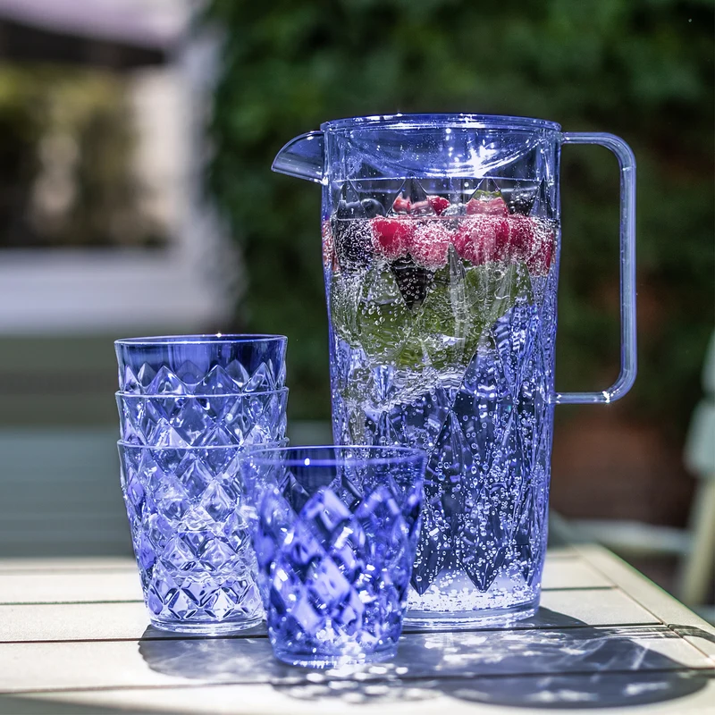 Kanne mit 4 Bechern CRYSTAL