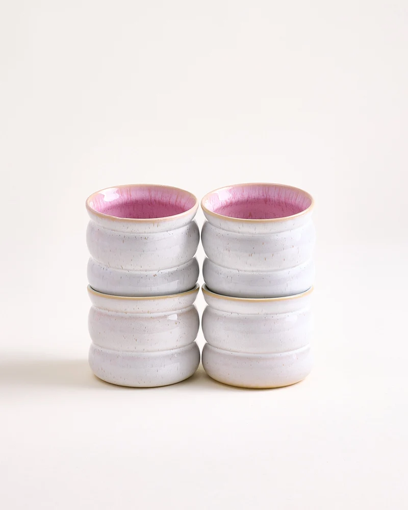 Areia Becher klein bubble rosé 4er-Set