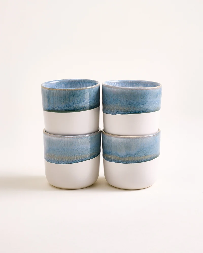 Coimbra Becher groß graublau 4er-Set