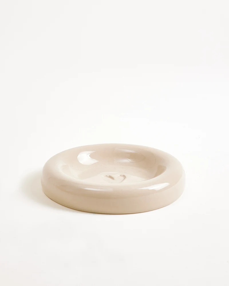 Seia Tasse & Untertasse Herz rosa sand