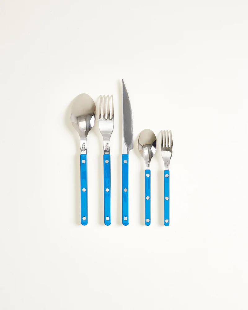 MaM x Sabre Paris Besteck 5er-Set off-white blau