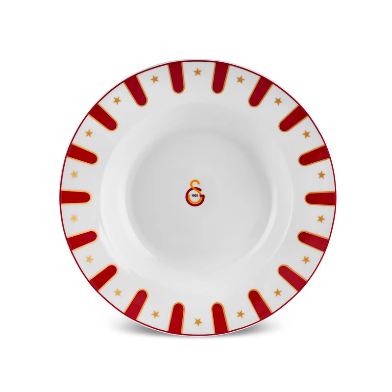 Karaca x Galatasaray Lizenziertes Forever Bone 24-teiliges Tafelservice für 6 Personen