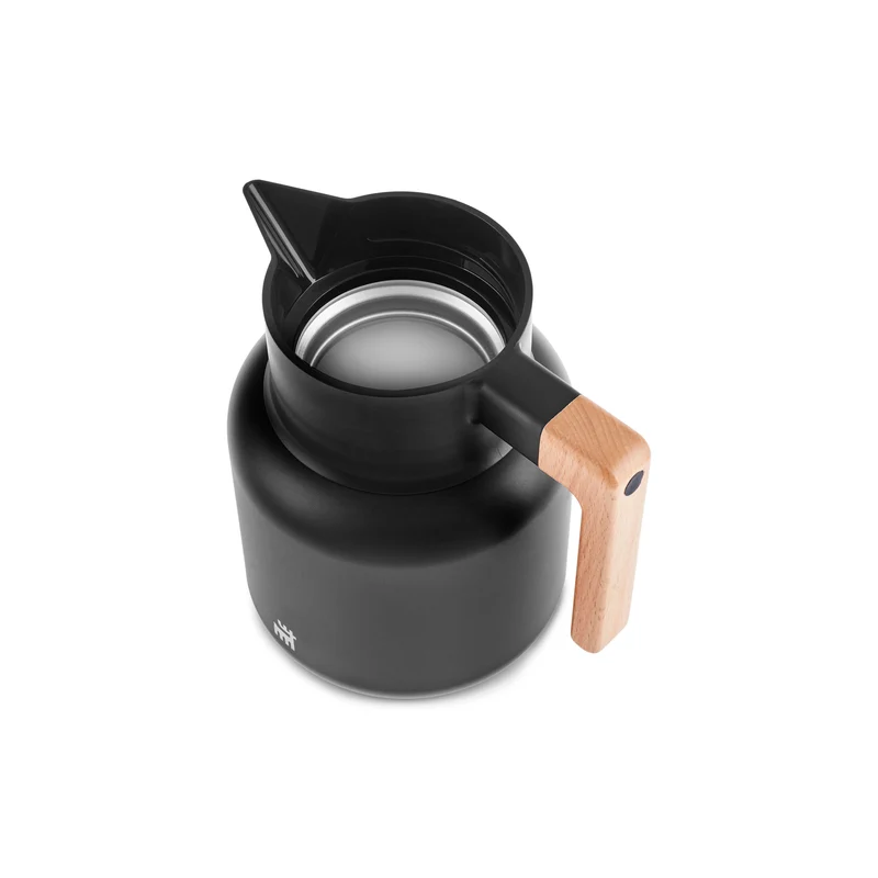 Karaca Corelock Isolierflasche aus Edelstahl, 1,6 l, Schwarz