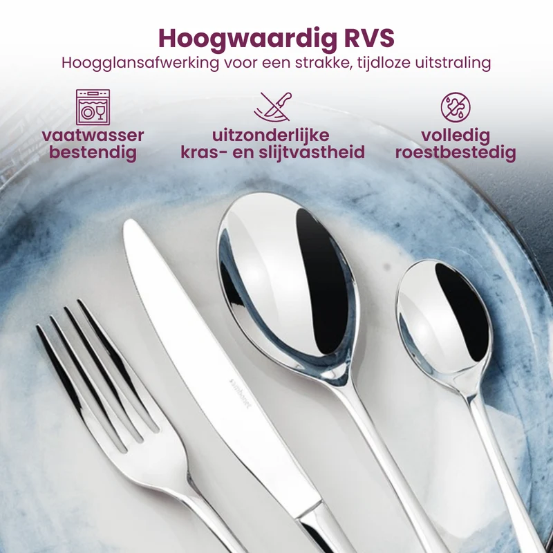 Sambonet Besteckset Linear - Edelstahl - 24-teilig / 6 Personen