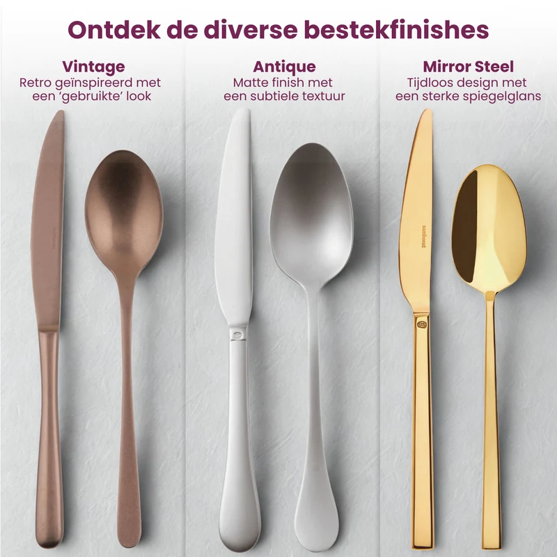 Sambonet Besteckset Taste - Schwarz - 36-teilig / 6 Personen