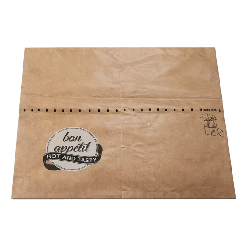 Snackbag Thermo "bon appétit", zum Aufreißen, 2-lagig, braun