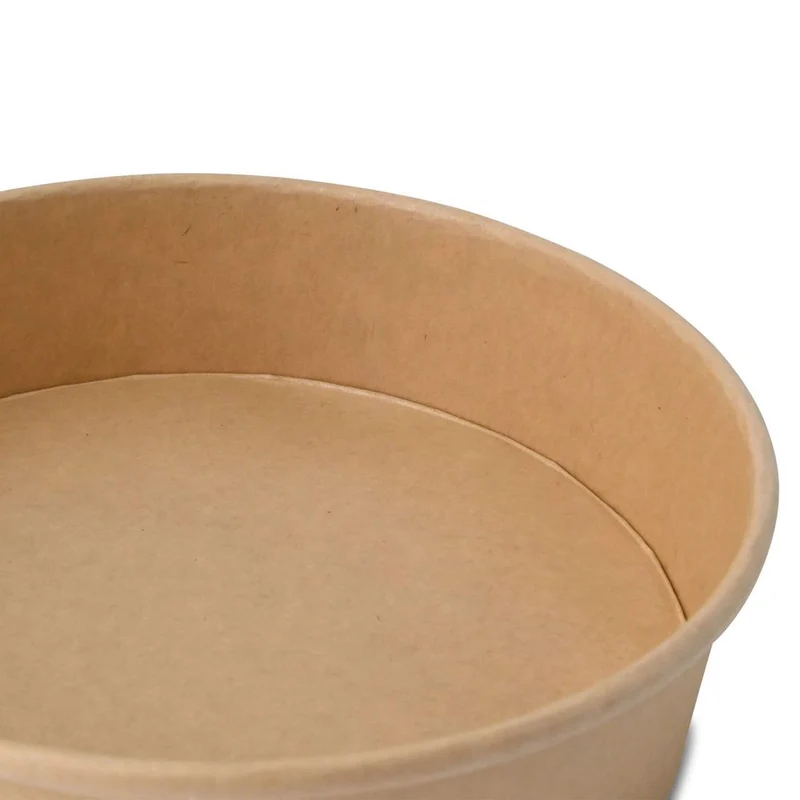 300x Karton-/ Salatschalen Pappe braun (beschichtet) versch. Größen rund