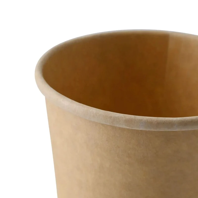 500x Suppenbecher Karton braun rund (beschichtet) versch. Größen