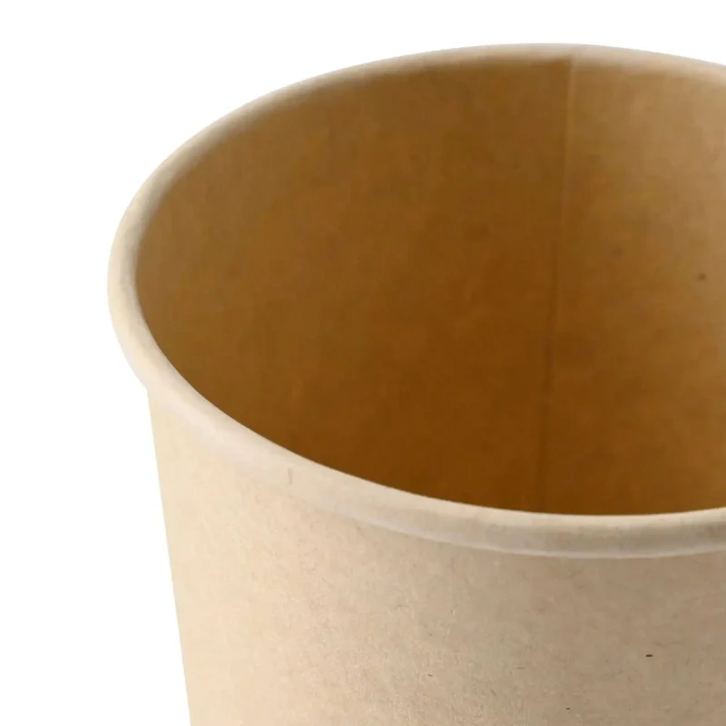 500x Suppenbecher Karton braun rund (beschichtet) versch. Größen