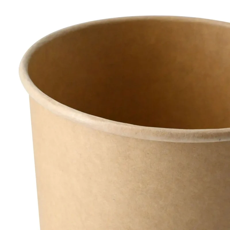 500x Suppenbecher Karton braun rund (beschichtet) versch. Größen
