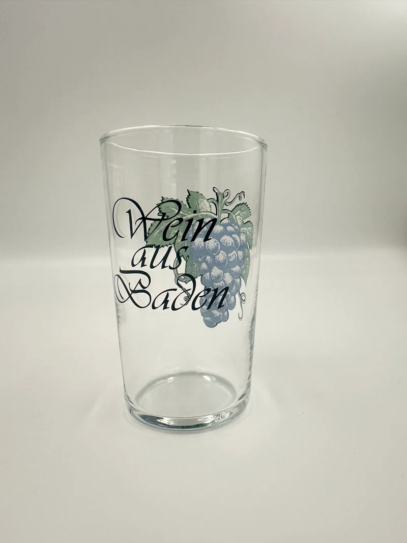 Säntisbecher mit Druck: "Wein aus Baden" mit 0,1 l Eichstrich 38 tlg.